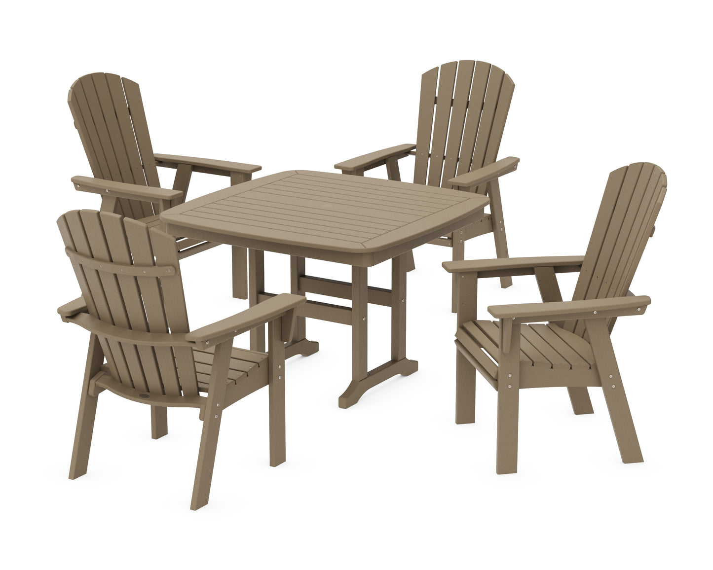 Nautical Curveback Adirondack 5-Piece Dining Set