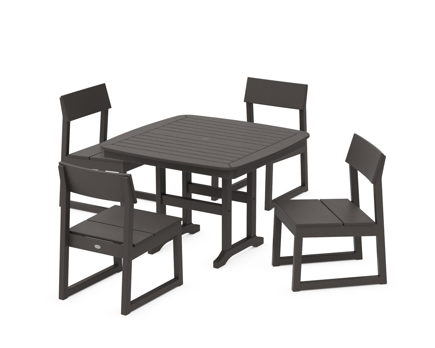 EDGE Side Chair 5-Piece Dining Set with Trestle Legs