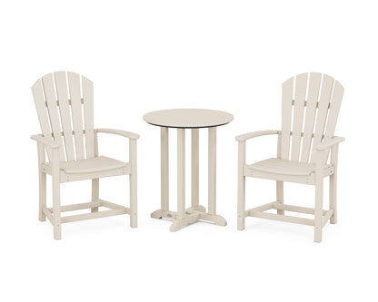 Palm Coast 3-Piece Round Farmhouse Bistro Dining Set