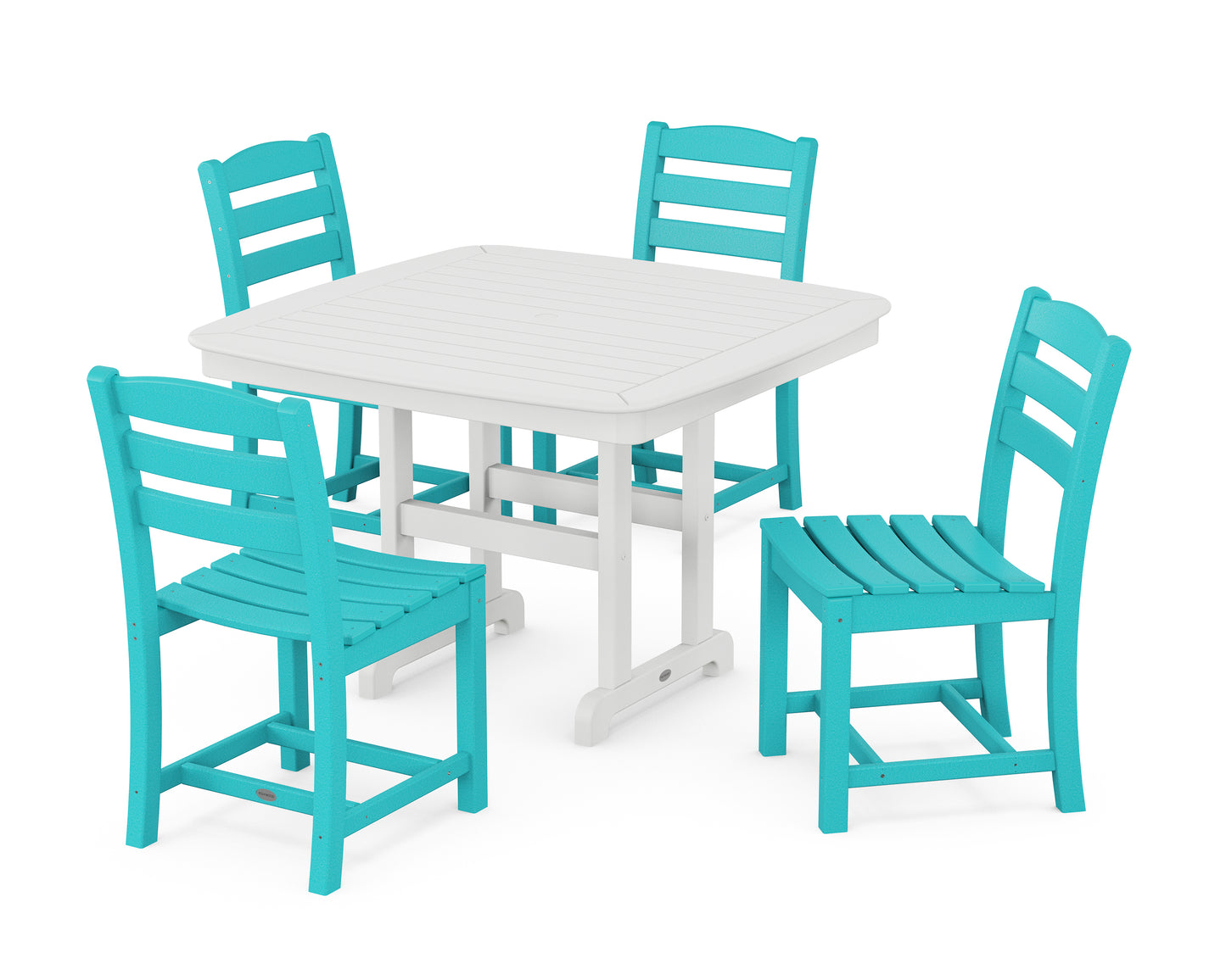 La Casa CafÃ© Side Chair 5-Piece Dining Set with Trestle Legs