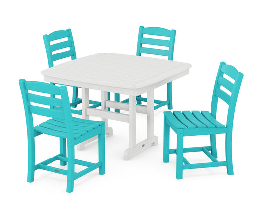 La Casa CafÃ© Side Chair 5-Piece Dining Set with Trestle Legs