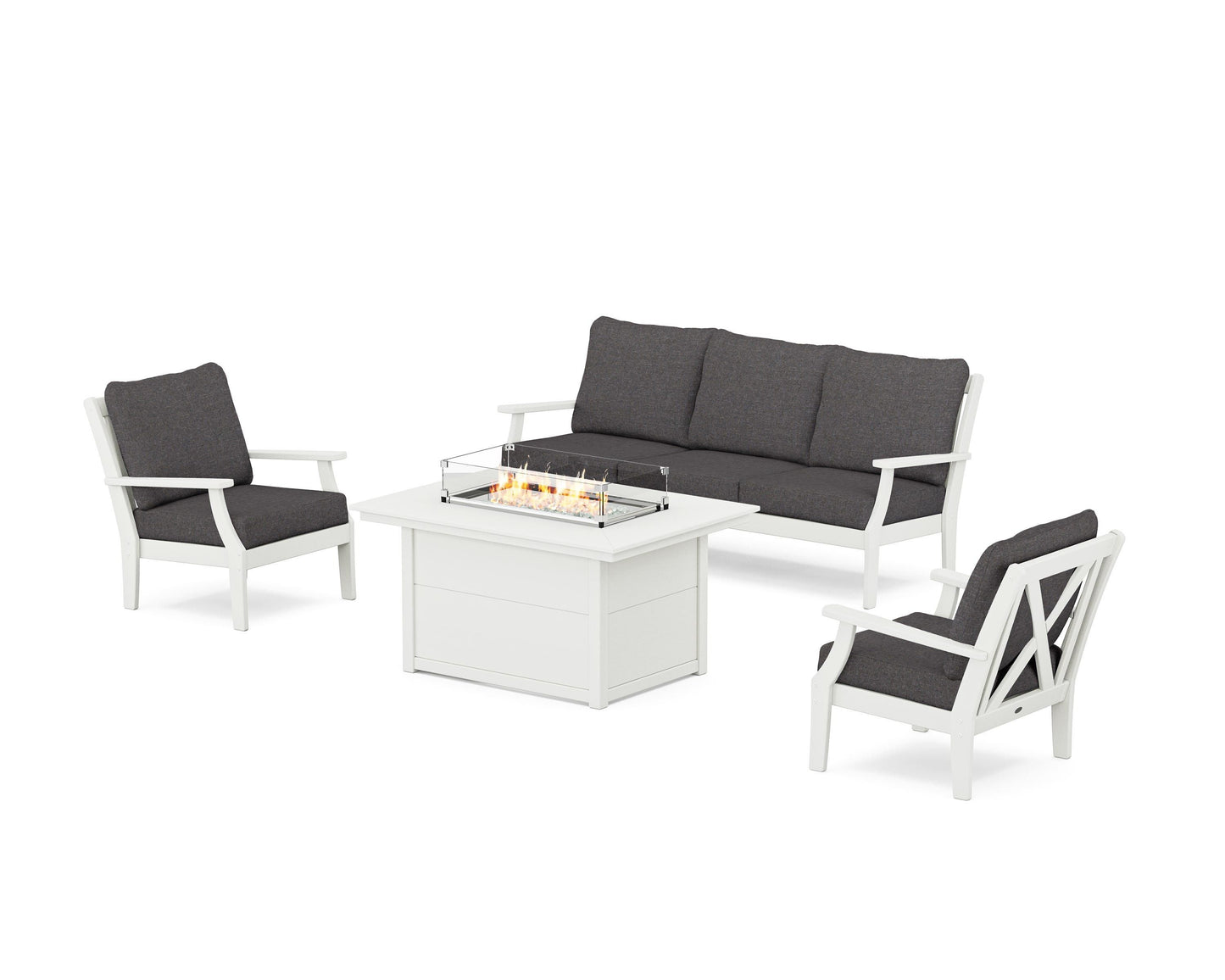 Braxton Deep Seating Fire Pit Table Set