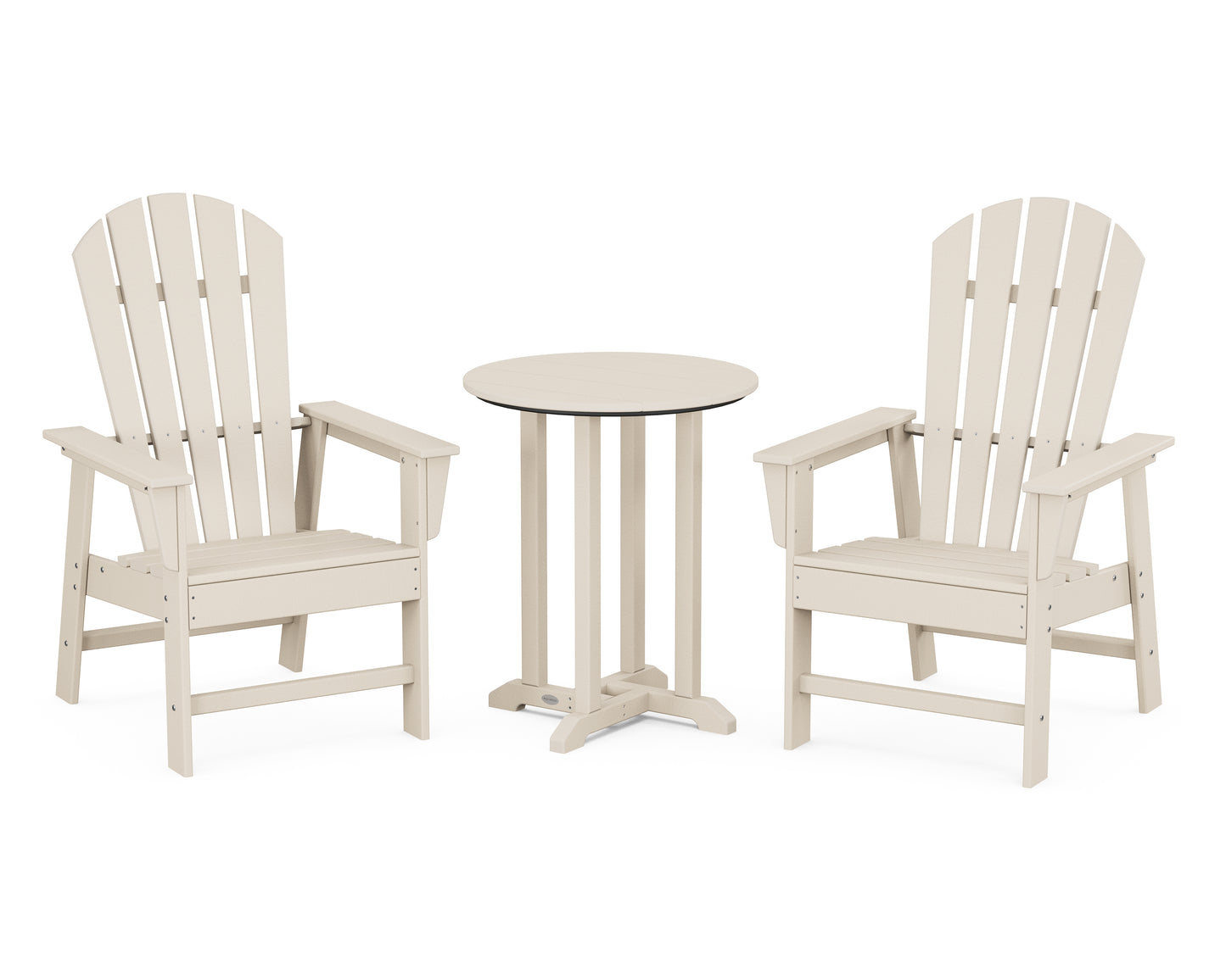 South Beach 3-Piece Round Farmhouse Dining Set