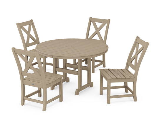 Braxton Side Chair 5-Piece Round Dining Set