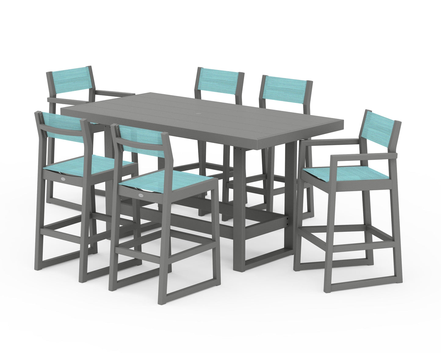 EDGE Sling 7-Piece Bar Table Set