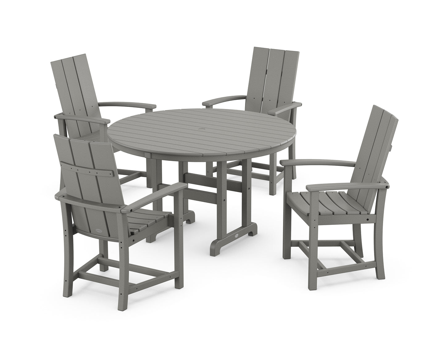 Modern Adirondack 5-Piece Round Farmhouse Dining Set