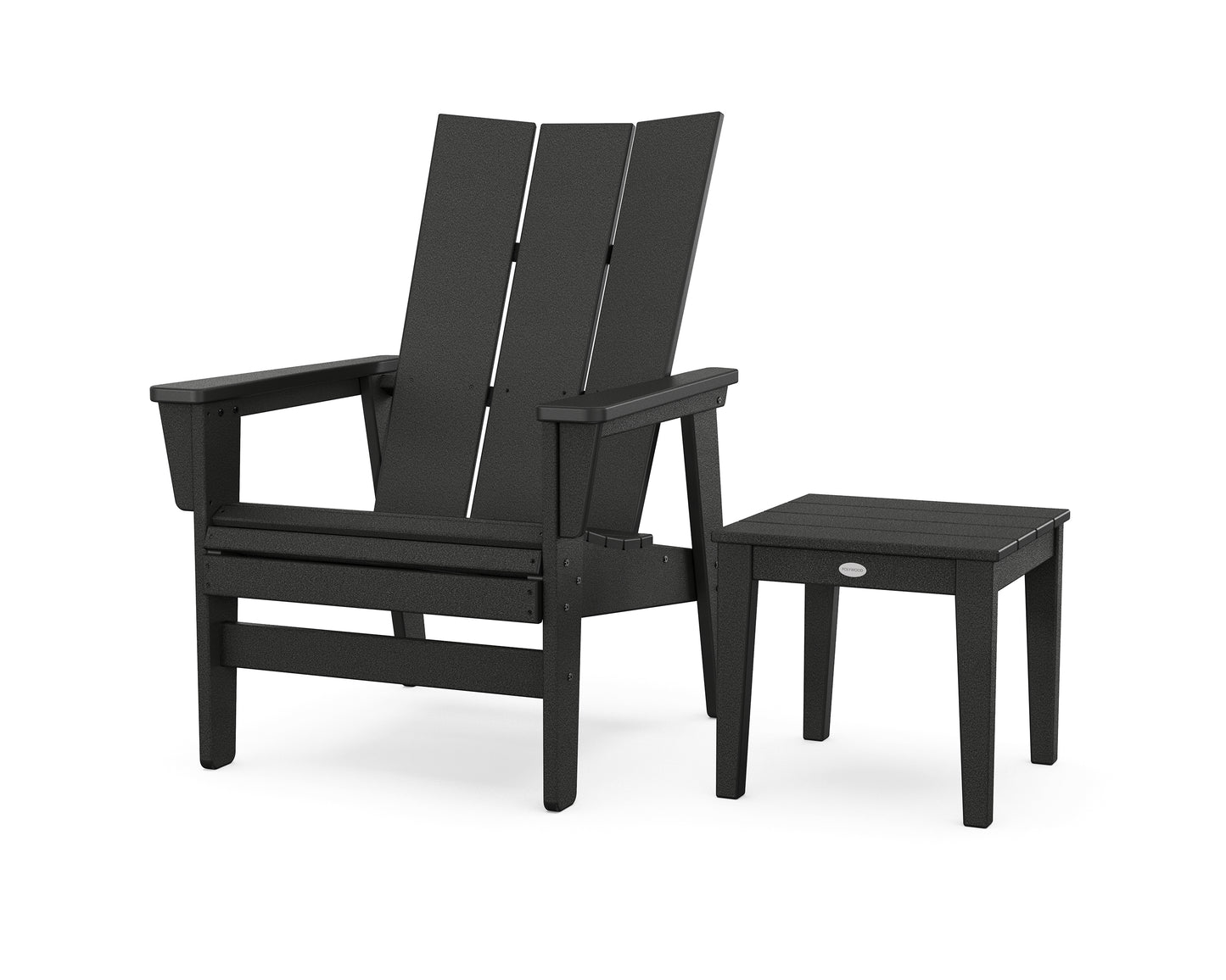 Modern Grand Upright Adirondack Chair with Side Table