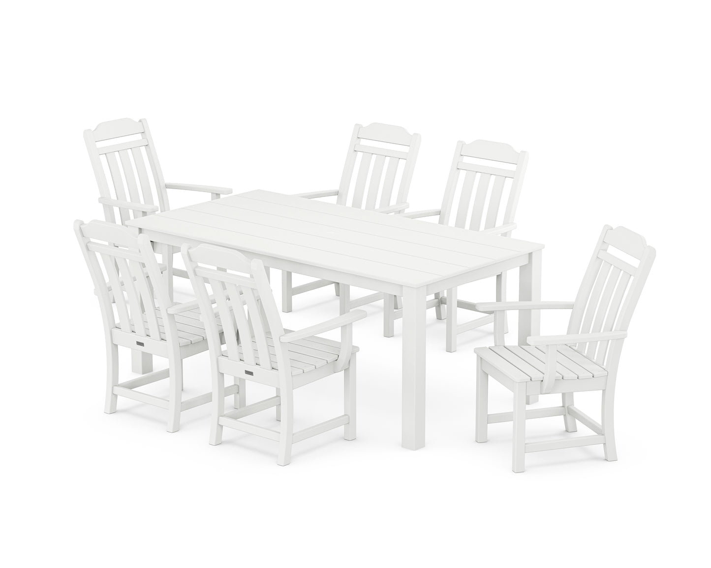 Country Living Arm Chair 7-Piece Parsons Dining Set