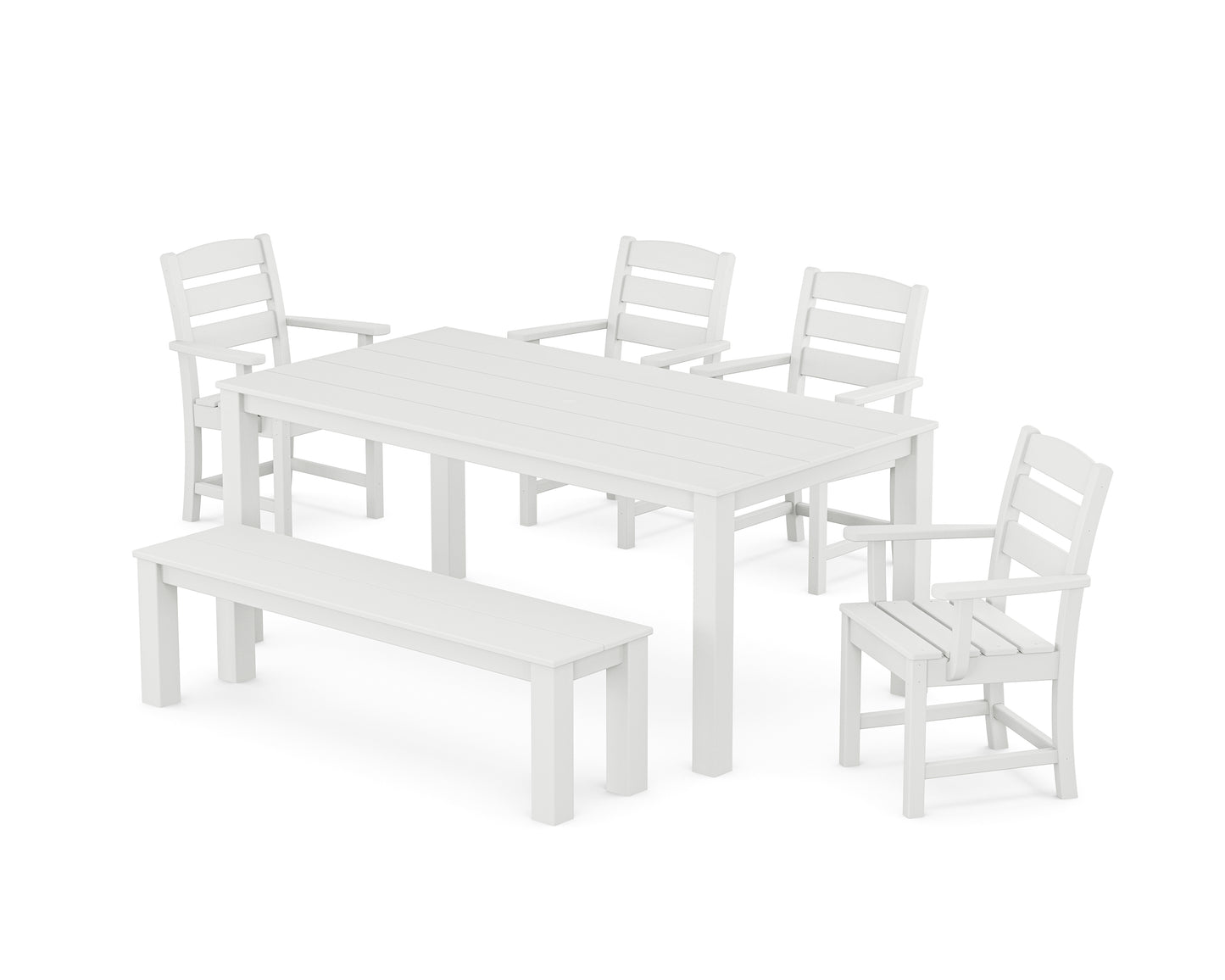 Lakeside 6-Piece Parsons Dining Set with Bench