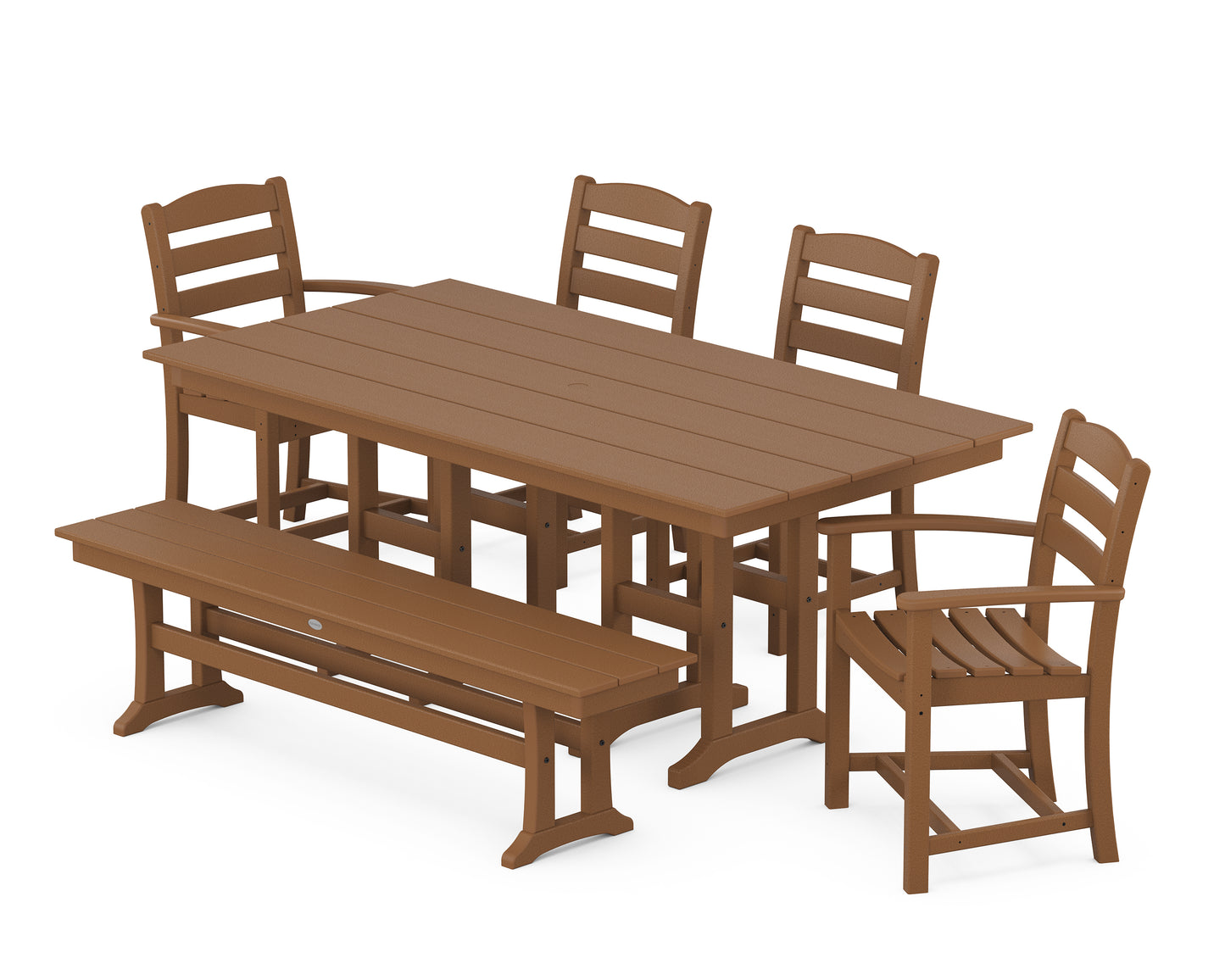 La Casa CafÃ© 6-Piece Farmhouse Dining Set with Bench