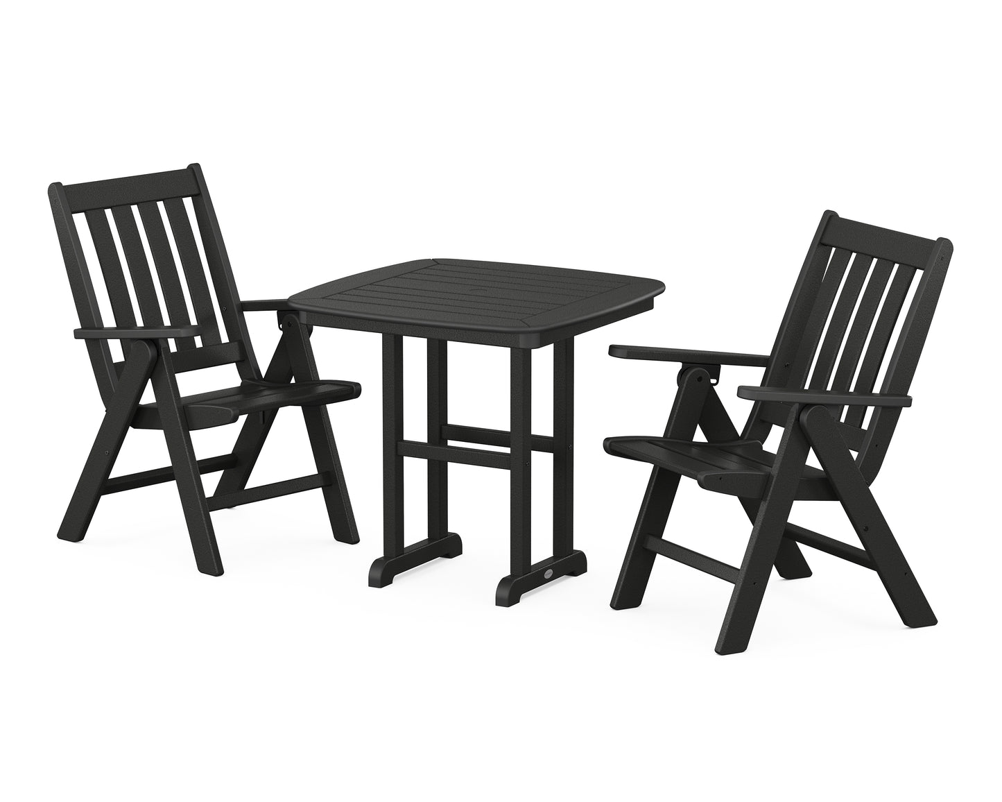 Vineyard Folding Chair 3-Piece Dining Set