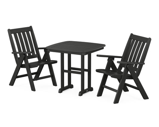 Vineyard Folding Chair 3-Piece Dining Set