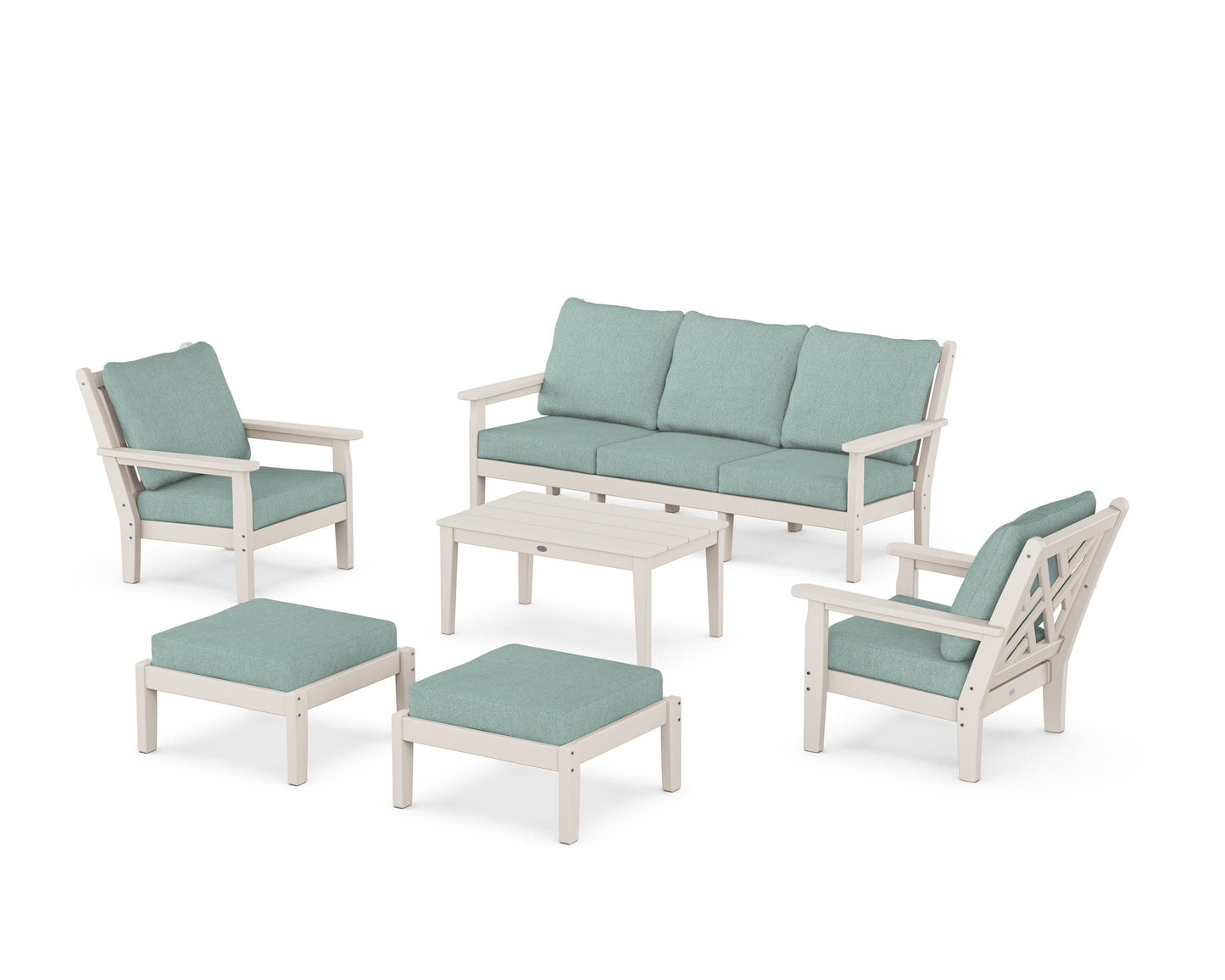 Chippendale 6-Piece Lounge Sofa Set